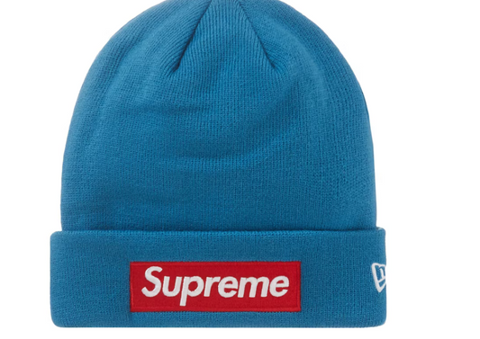 SUPREME NEW ERA BOX LOGO BEANIE (FW 22) 'BLUE'