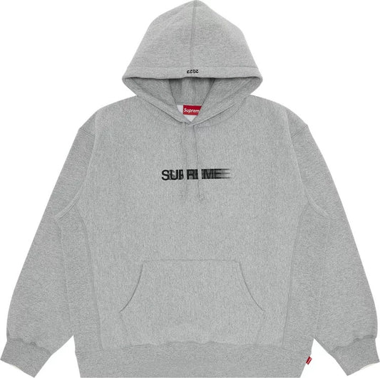 SUPREME MOTION LOGO HOODIE GRAY