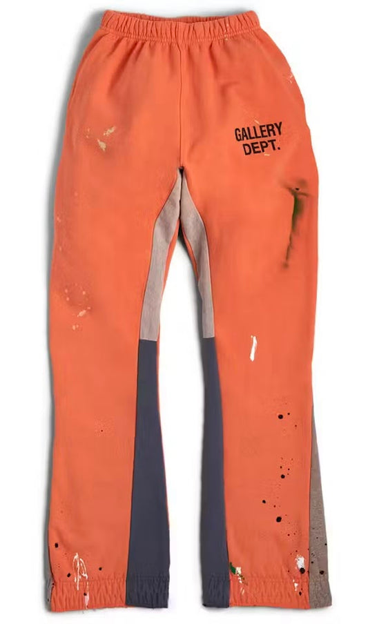 GALLERY DEPT. PAINTED FLARE SWEAT PANTS 'ORANGE'