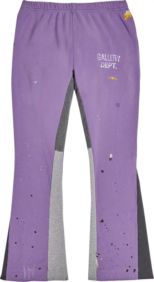 GALLERY DEPT. PAINTED FLARE SWEAT PANTS 'PURPLE'