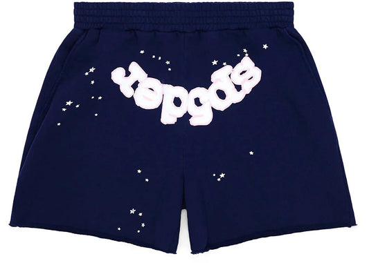 Sp5der OG Web Logo Sweat Short 'Navy'