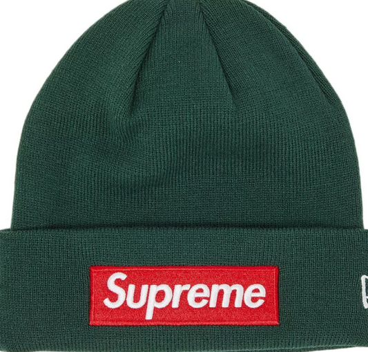 SUPREME BOX LOGO BEANIE DARK PINE