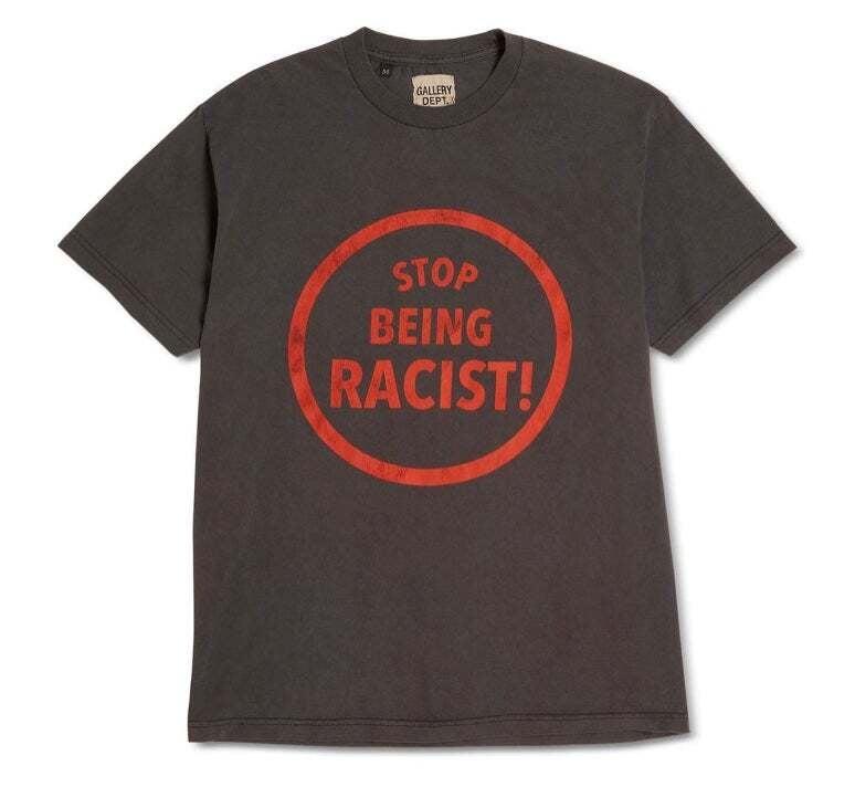 GALLERY DEPT. STOP BEING RACIST TEE 'GREY'