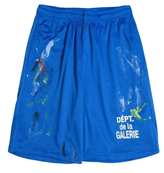 GALLERY DEPT. FRENCH STUDIO GYM PAINT SHORTS BLUE/WHITE