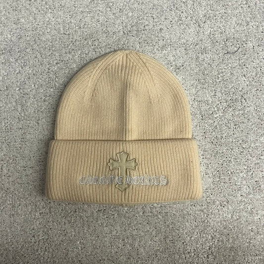 CHROME HEARTS CREAM BEANIE