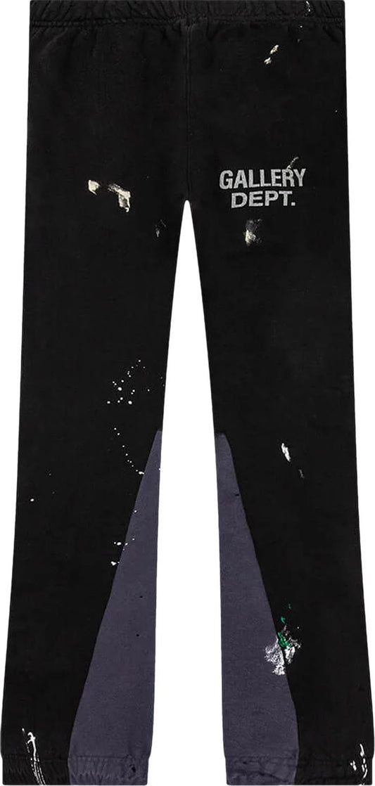 GALLERY DEPT. PAINTED FLARE SWEAT PANTS ' WASHED BLACK'