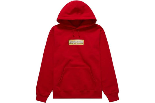 SUPREME RED BLING BOX LOGO HOODIE