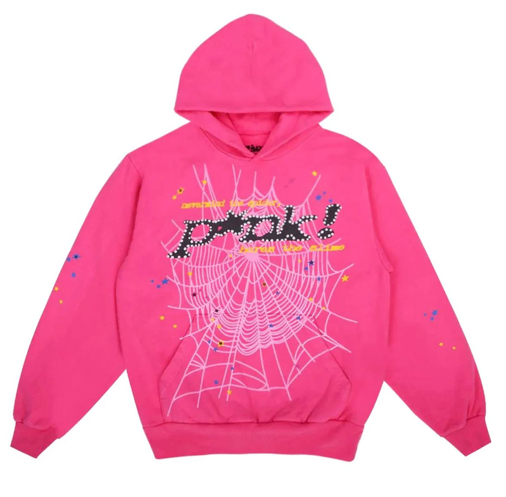 Sp5der P*NK V1 Hoodie Pink