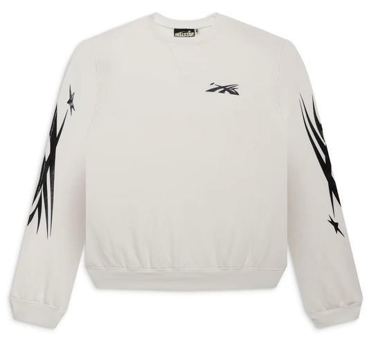 HELLSTAR SPORTS WHITE GEL CREWNECK                                                    (CAPSULE 10)