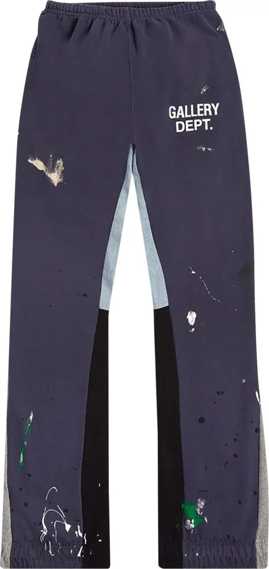 GALLERY DEPT. PAINTED FLARE SWEAT PANTS 'NAVY'