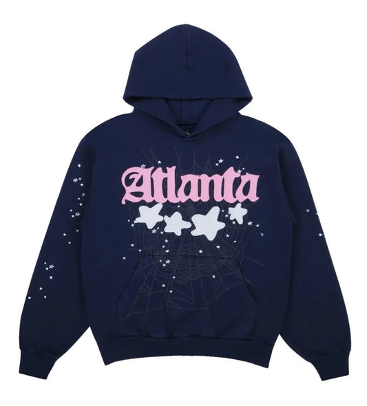 Sp5der Atlanta Hoodie Navy