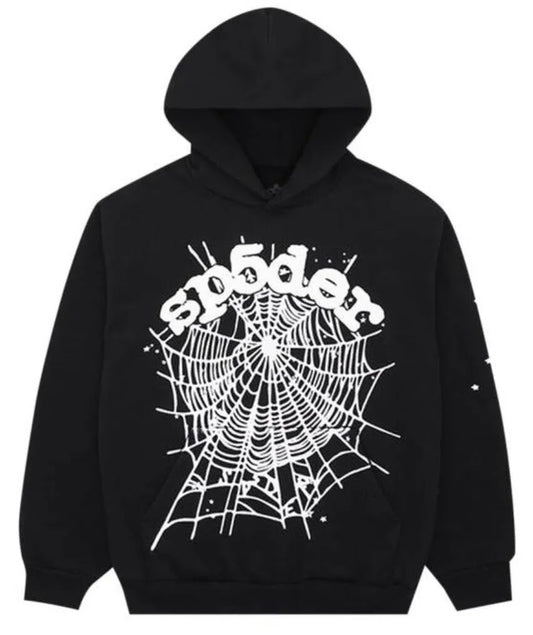 Sp5der OG Web Hoodie Black