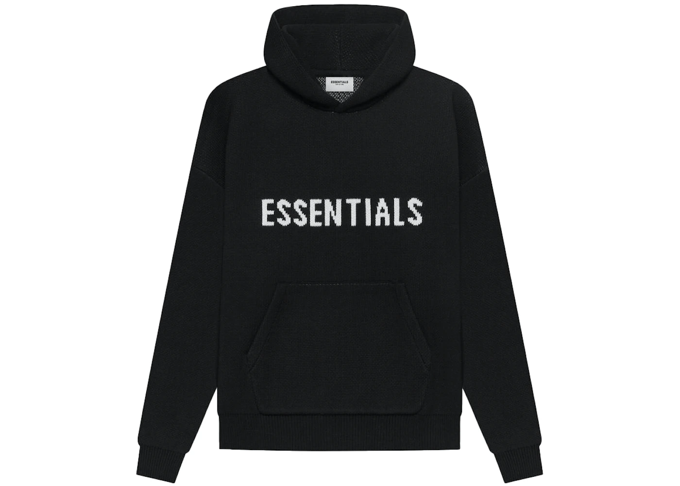 Essentials Knit Hoodie Black