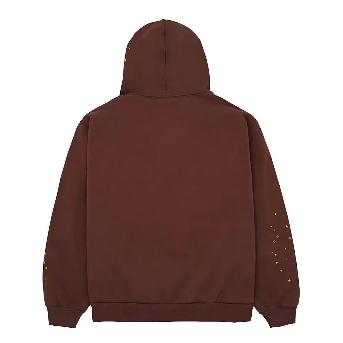 Sp5der Angel Number Hoodie Brown