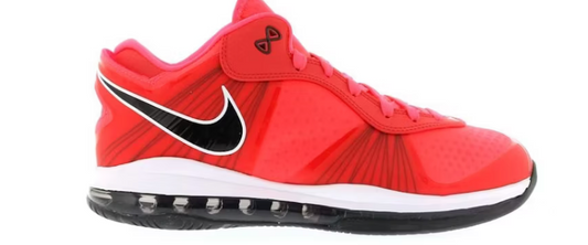 LEBRON 8 V/2 LOW SOLAR RED