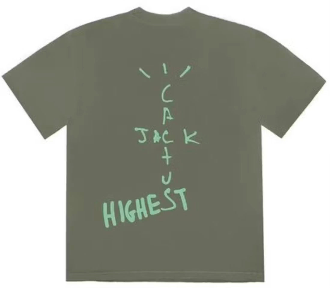 Travis Scott Jordan Cactus Jack Highest T Shirt Olive