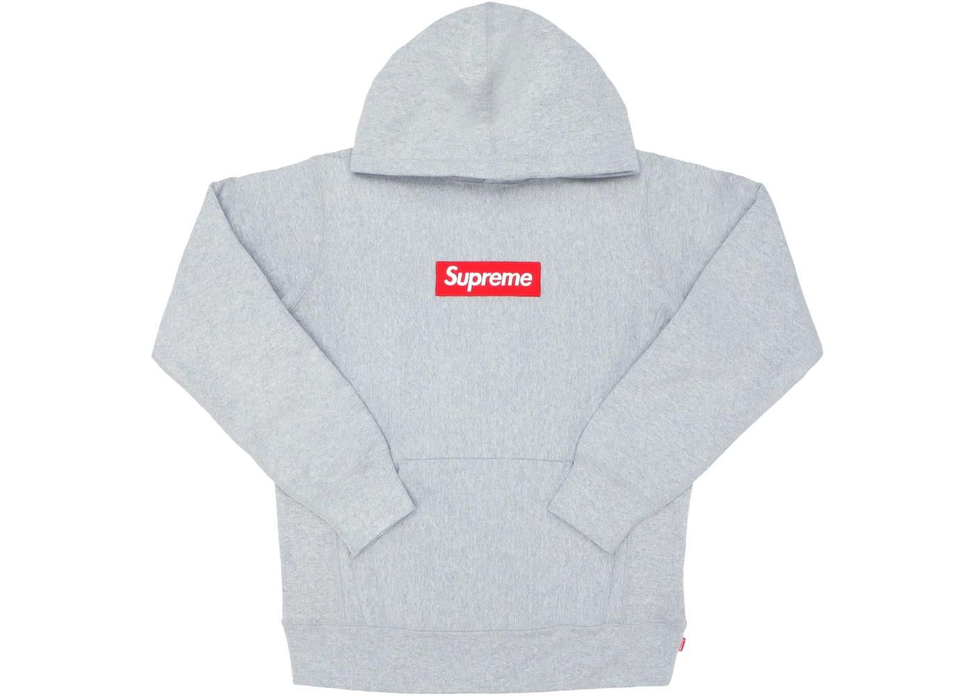 SUPREME BOX LOGO HOODIE HEATHER GREY