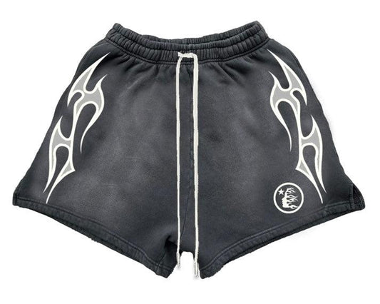 HELLSTAR FLAME SHORTS GREY                               (CAPSULE 10)