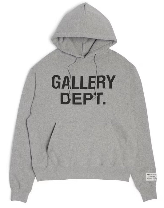 GALLERY DEPT. CENTER LOGO HOODIE GREY