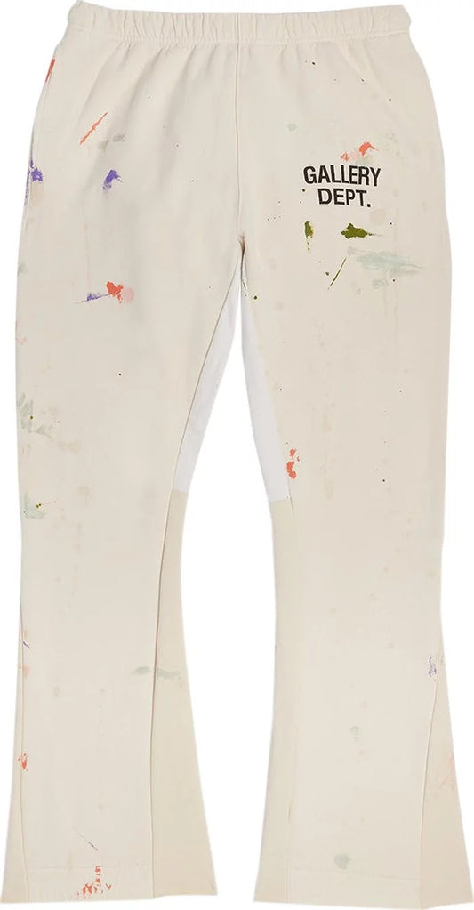 GALLERY DEPT. PAINTED FLARE SWEAT PANTS 'CREAM'