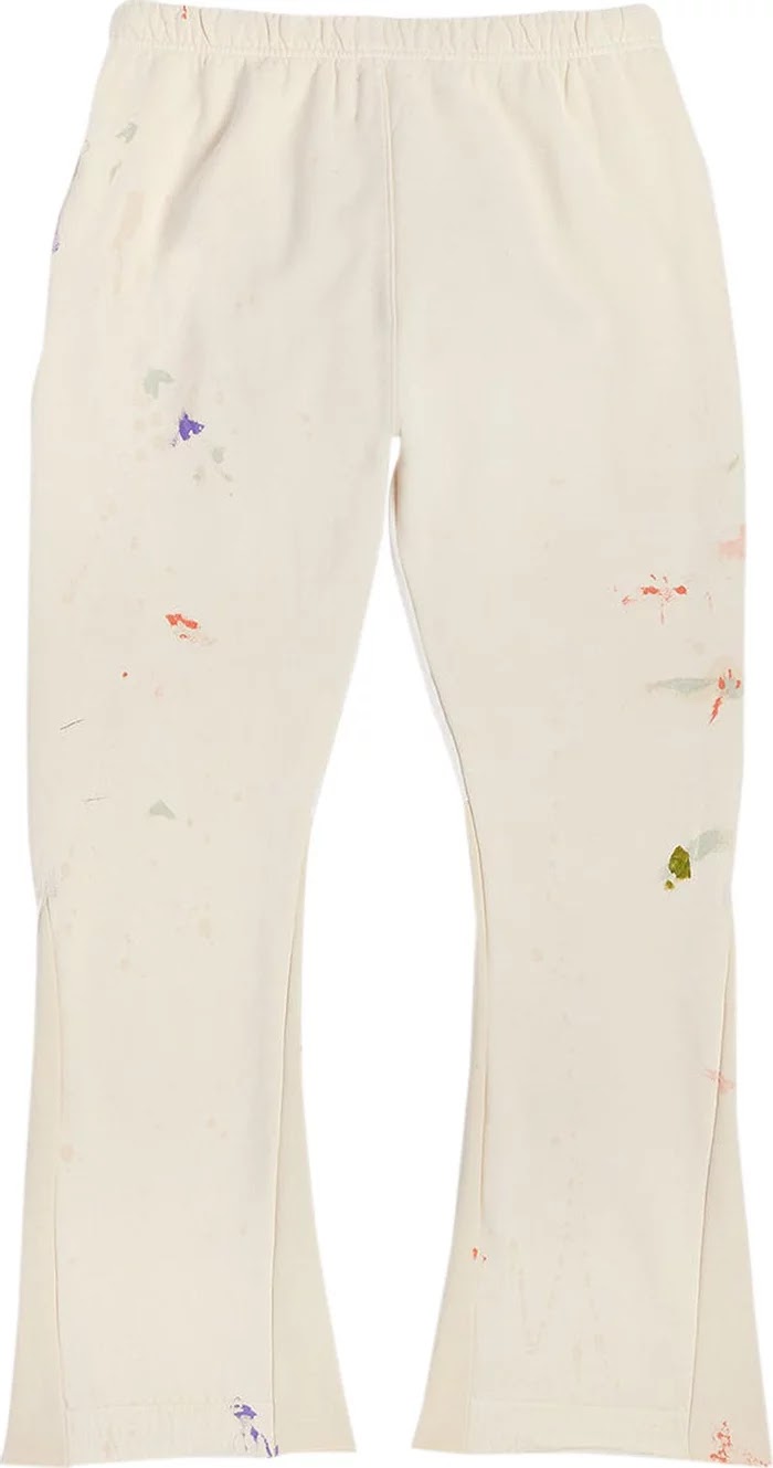 GALLERY DEPT. PAINTED FLARE SWEAT PANTS 'CREAM'